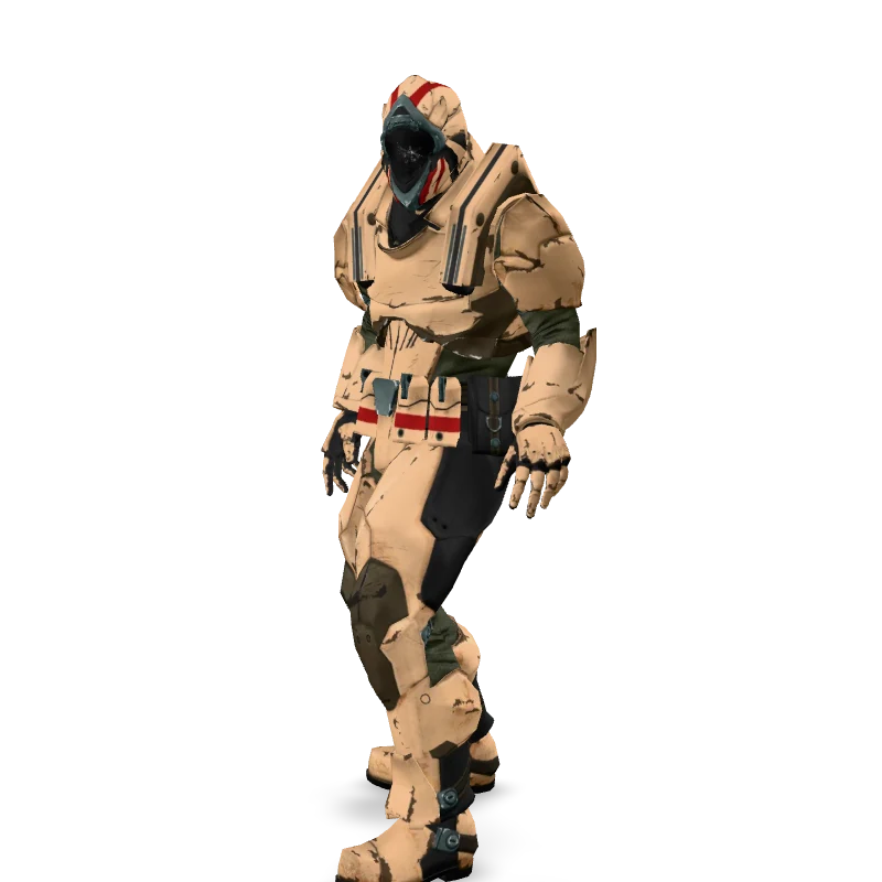 A rigged 3D character from the AXIS pipeline, shown as a still frame